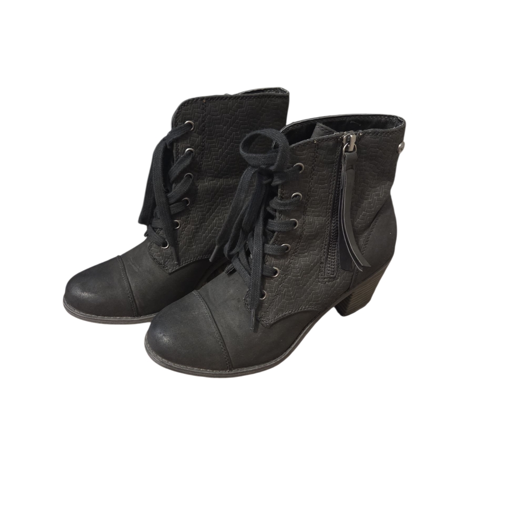 Roxy Black Lace Up Boots for Women